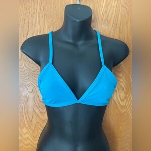 Jolyn Clothing triangle Blue Bikini Swimwear top S